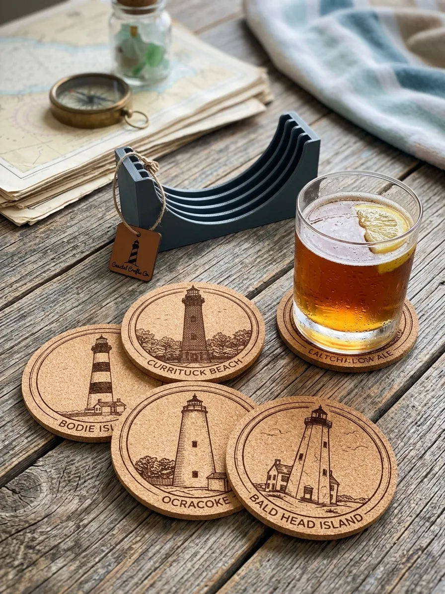 NC Lighthouses Coaster Sets