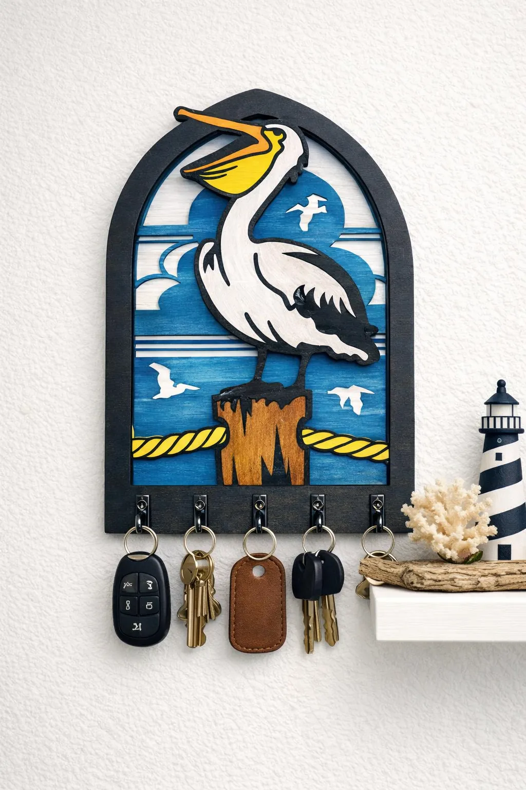 Layered Colorful Peligan Keyholder