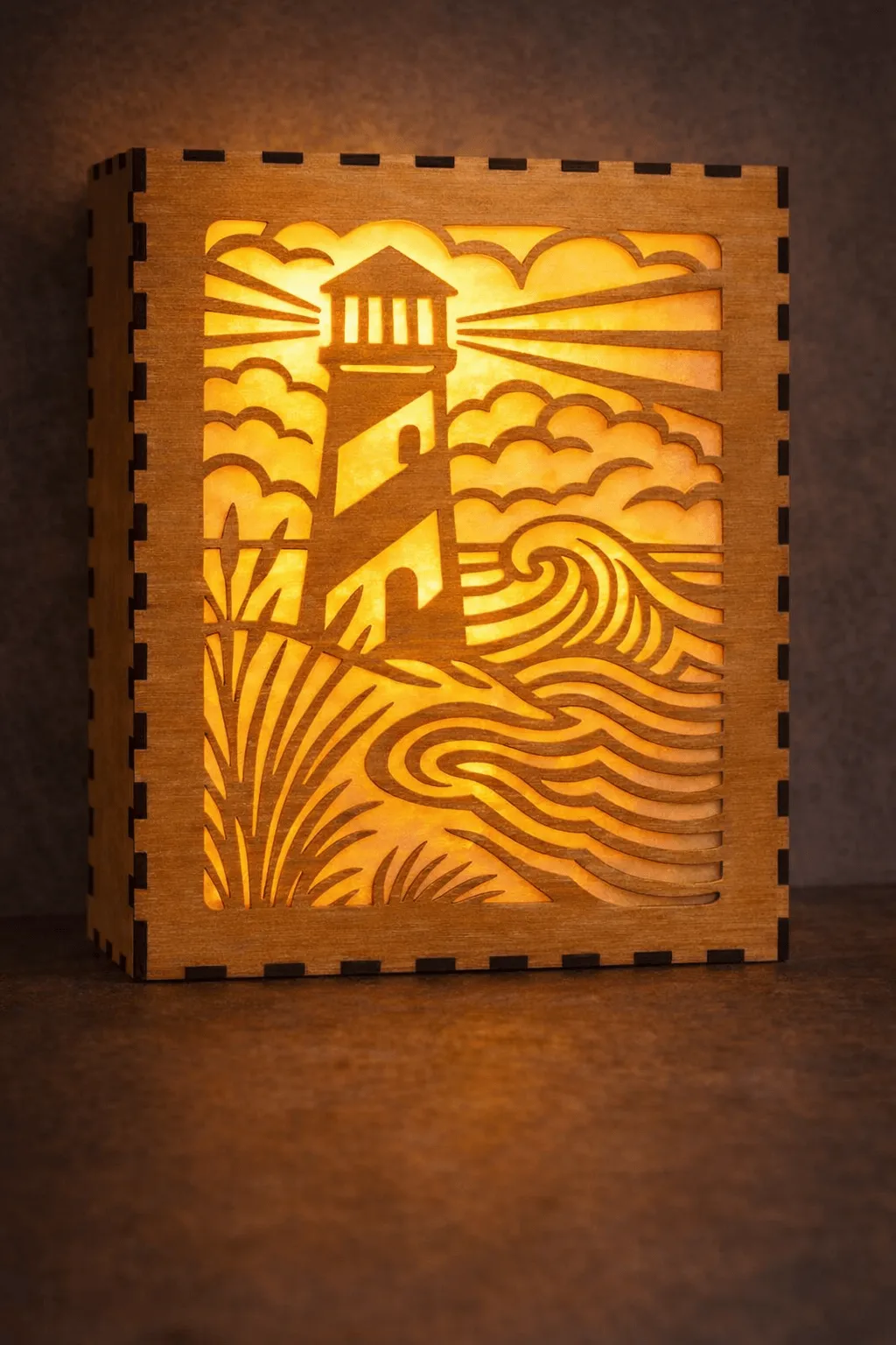 Wooden Lighthouse Night Light